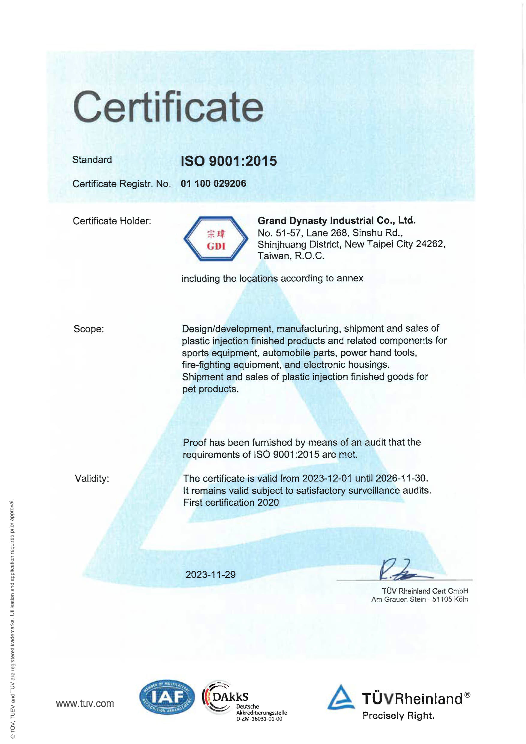 ISO 9001:2015 Quality Management System