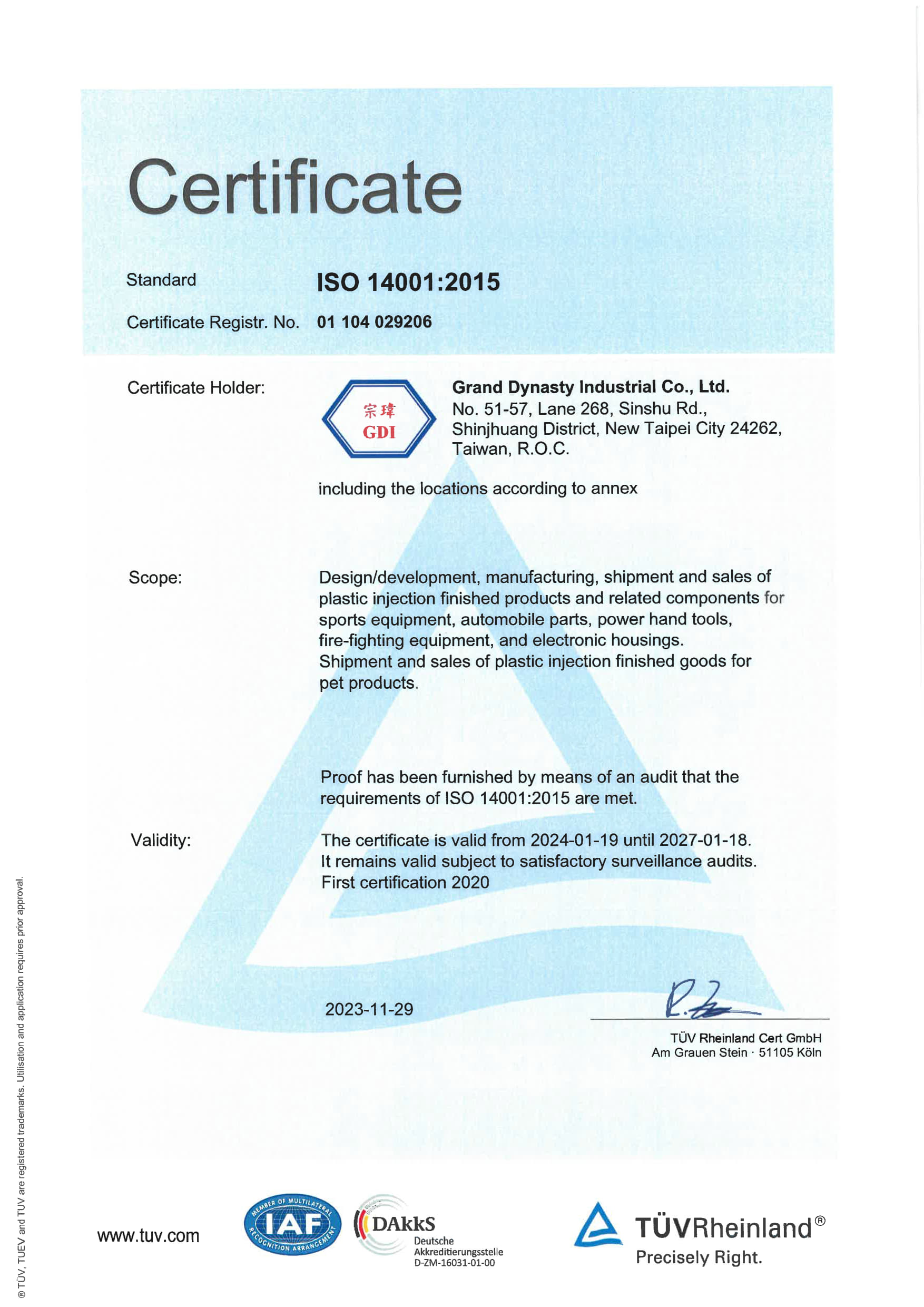 ISO 14001:2015 Environmental Management System